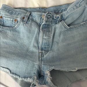 Levi's Light Blue Denim Cutoff Shorts